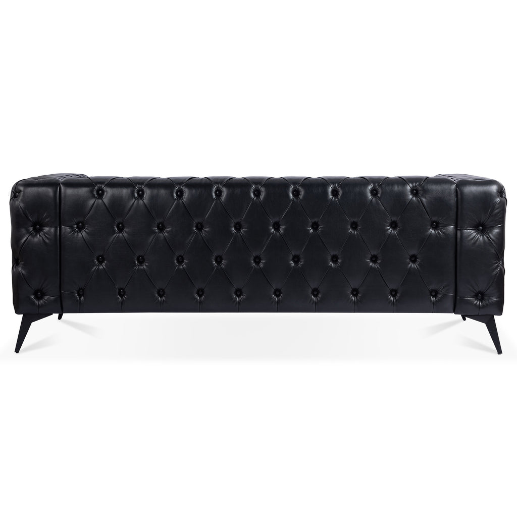 84.06 Inch Width Traditional Square Arm Removable Cushion 3 Seater Sofa
