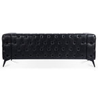 84.06 Inch Width Traditional Square Arm Removable Cushion 3 Seater Sofa