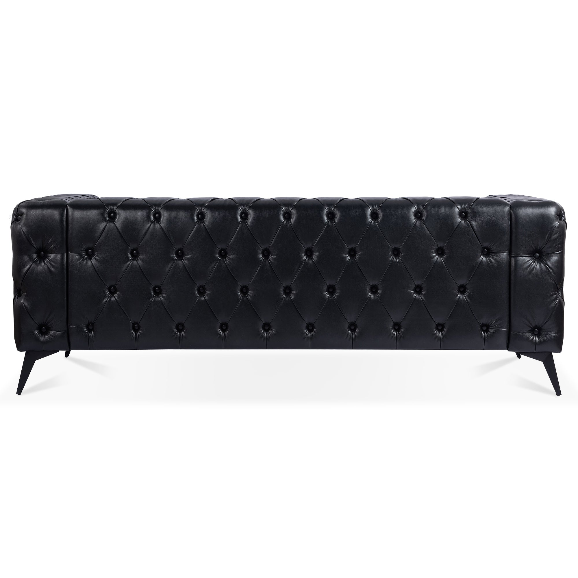 84.06 Inch Width Traditional Square Arm Removable Cushion 3 Seater Sofa