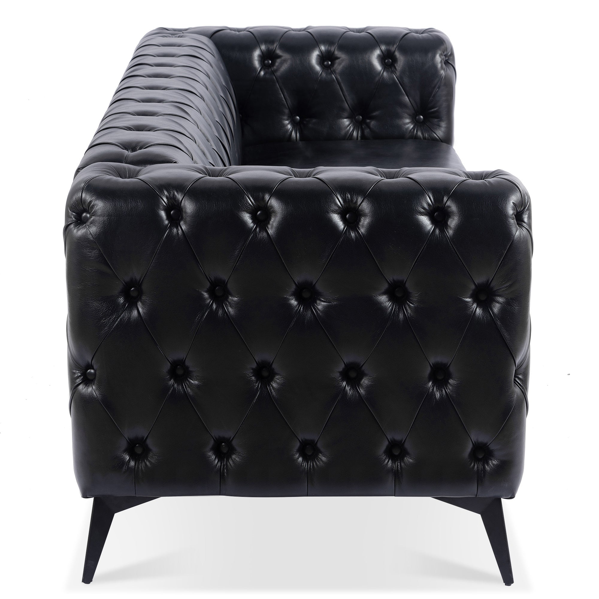 84.06 Inch Width Traditional Square Arm Removable Cushion 3 Seater Sofa