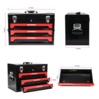 20'' Portable 3-Drawer Steel Toolbox