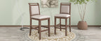 TOPMAX 3-Piece Wood Counter Height Drop Leaf Dining Table Set