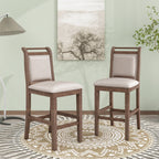TOPMAX 3-Piece Wood Counter Height Drop Leaf Dining Table Set