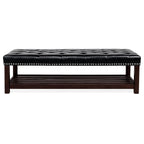 Wooden Base Upholstered Bench for Bedroom and Entryway