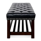 Wooden Base Upholstered Bench for Bedroom and Entryway