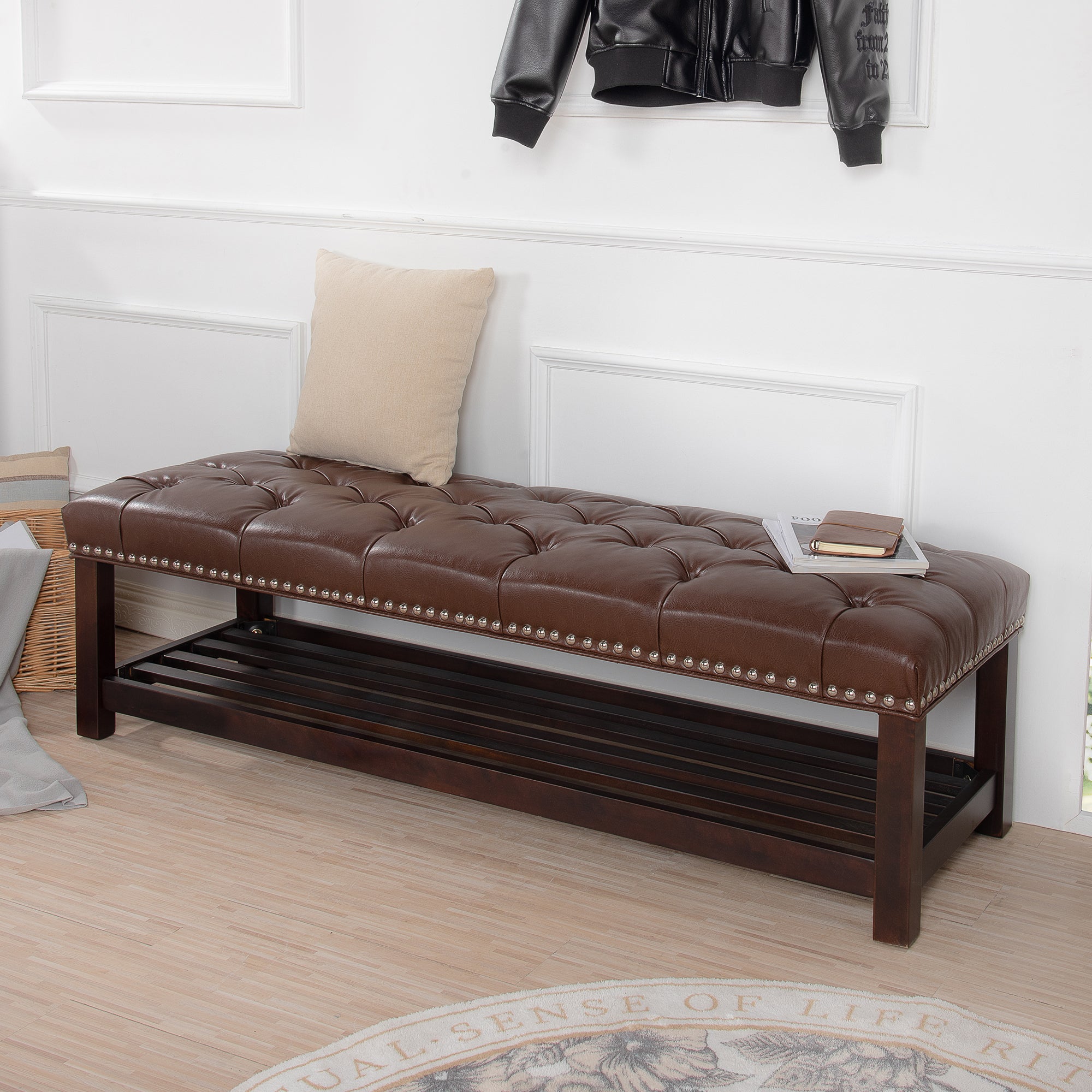 Tufted Upholstered End of Bed Bench