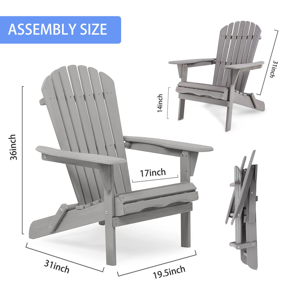 Wood Lounge Patio Chair Set of 2