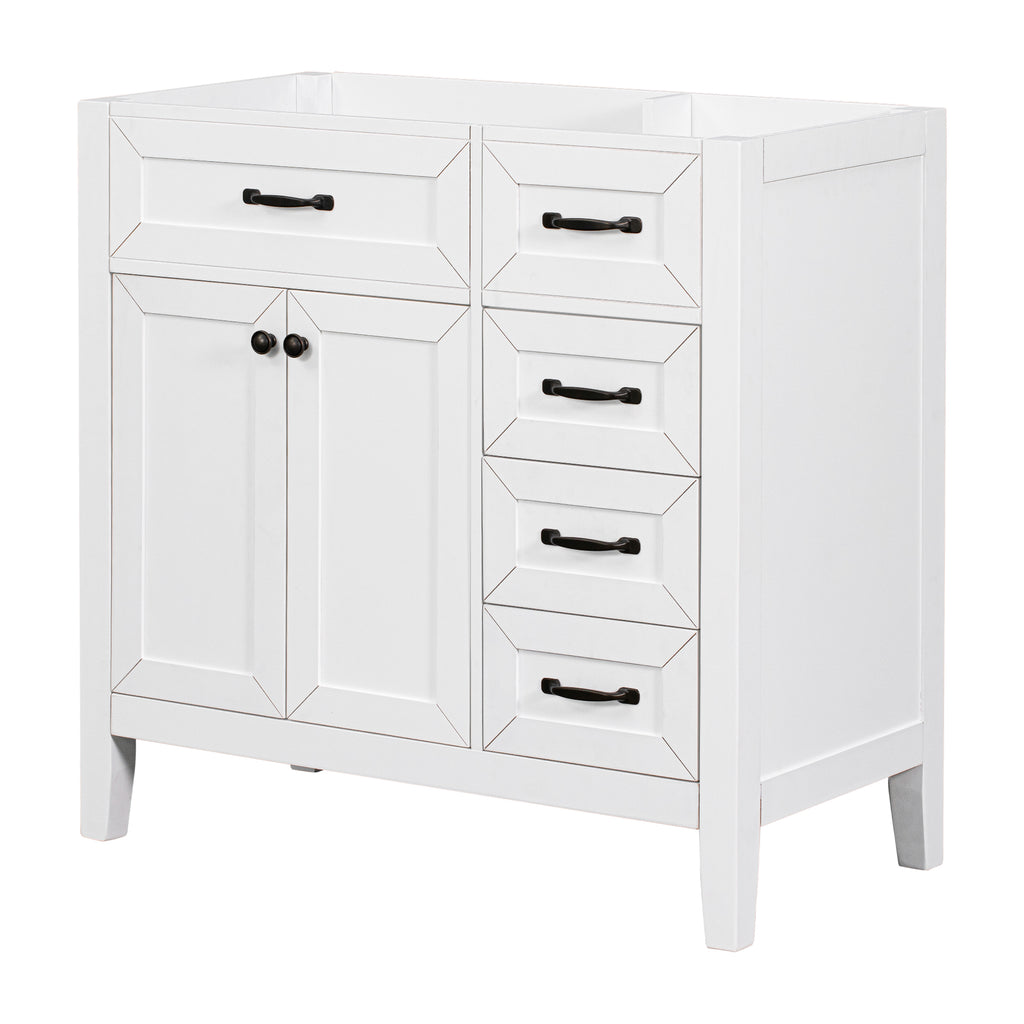 36" Bathroom Vanity Without Sink, Cabinet Base Only