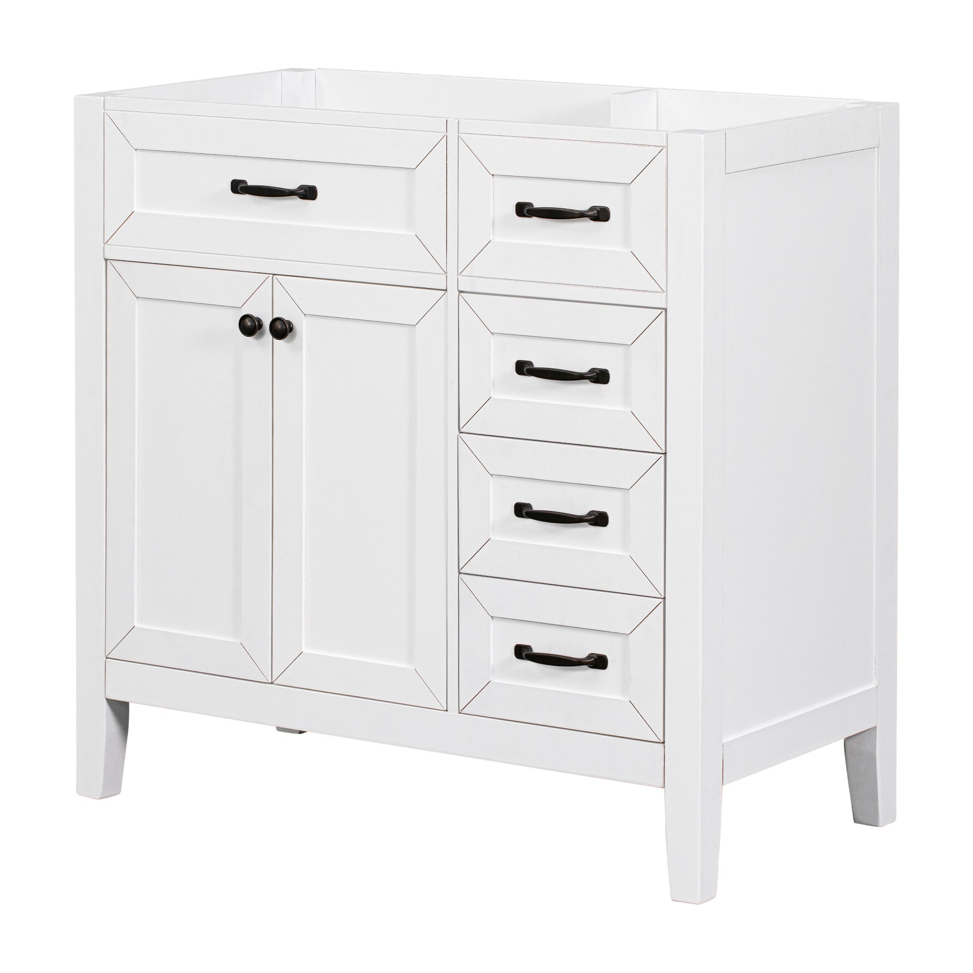36" Bathroom Vanity Without Sink, Cabinet Base Only