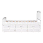 Twin Size Platform Storage Bed With 6 Drawers
