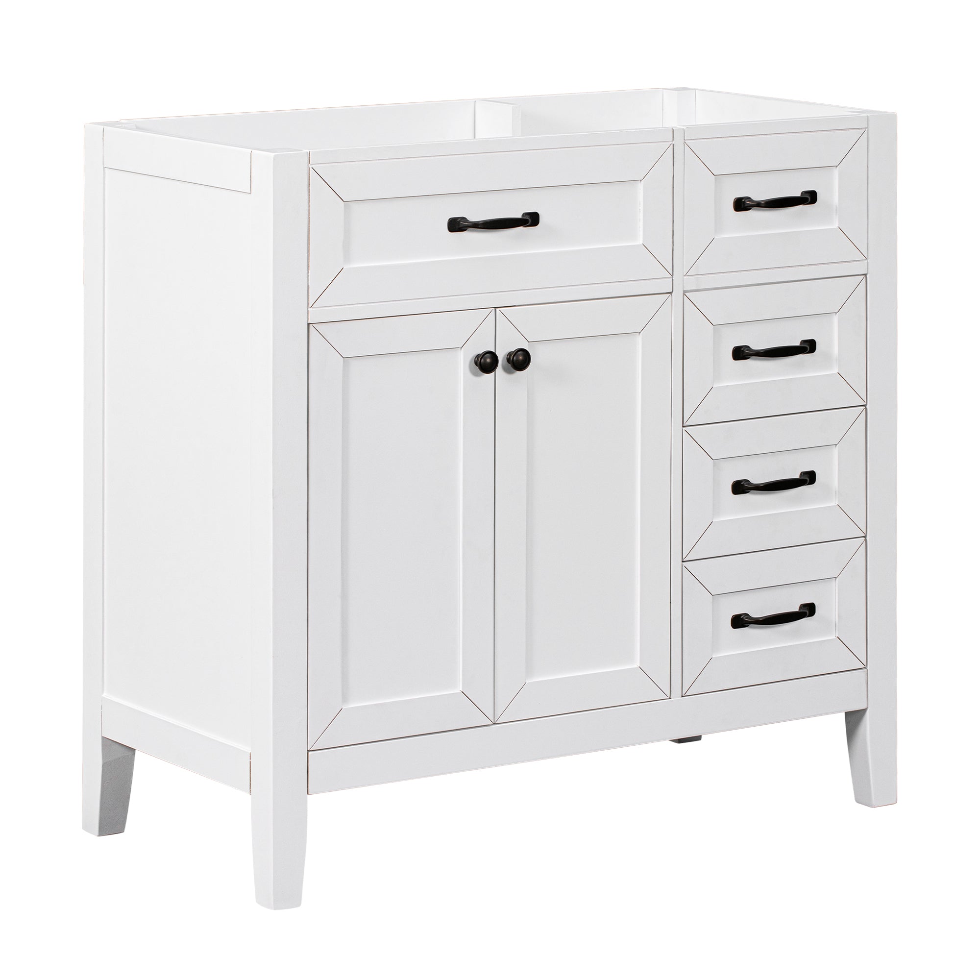 36" Bathroom Vanity Without Sink, Cabinet Base Only