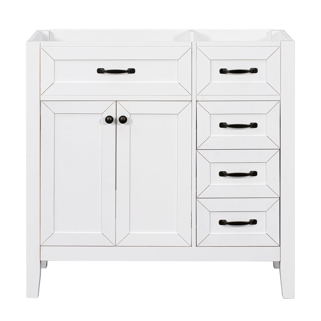 36" Bathroom Vanity Without Sink, Cabinet Base Only