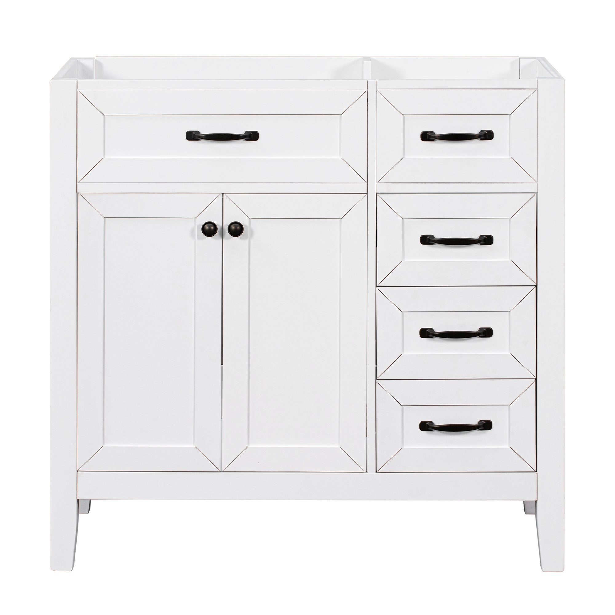 36" Bathroom Vanity Without Sink, Cabinet Base Only