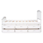 Twin Size Platform Storage Bed With 6 Drawers