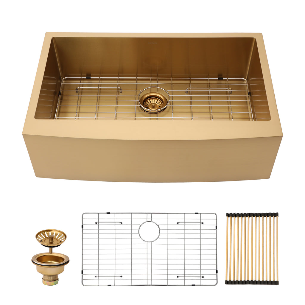 30 Inch Gold Farmhouse Sink