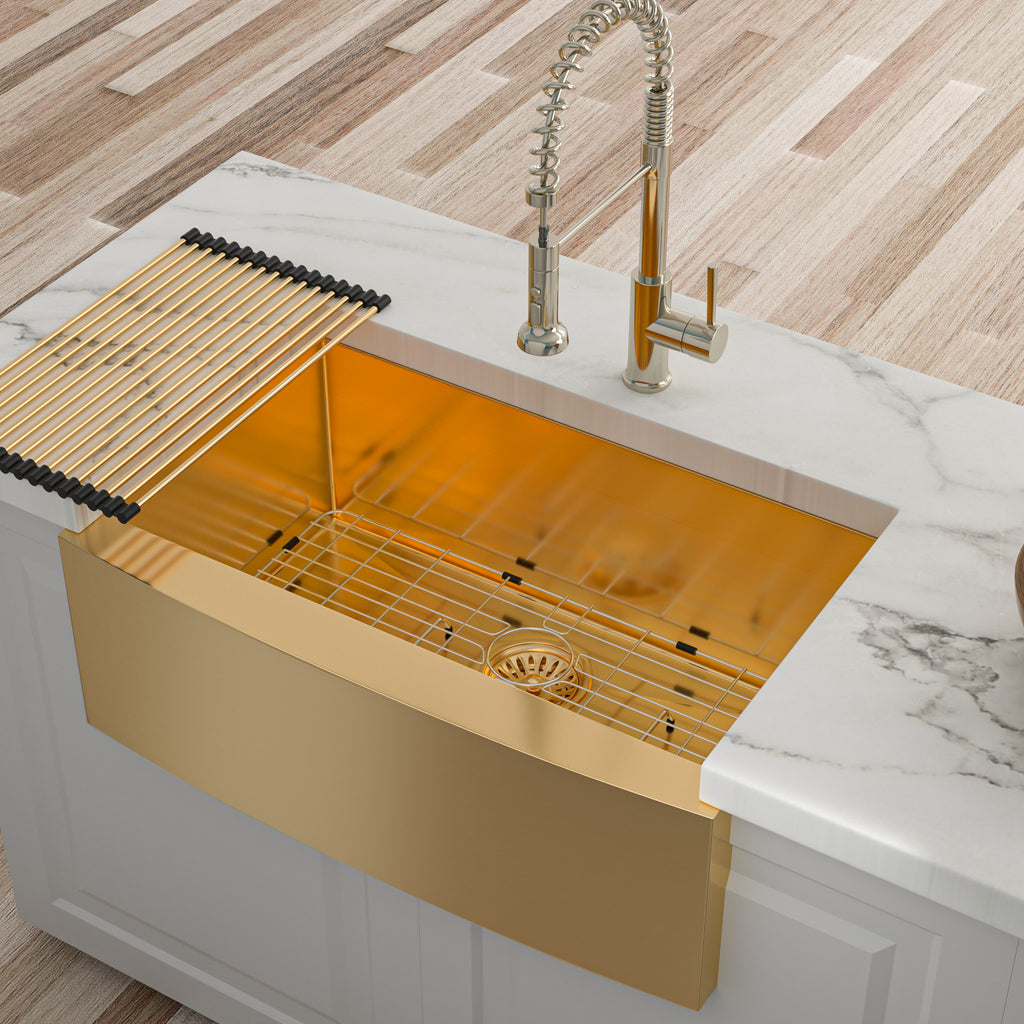 30 Inch Gold Farmhouse Sink