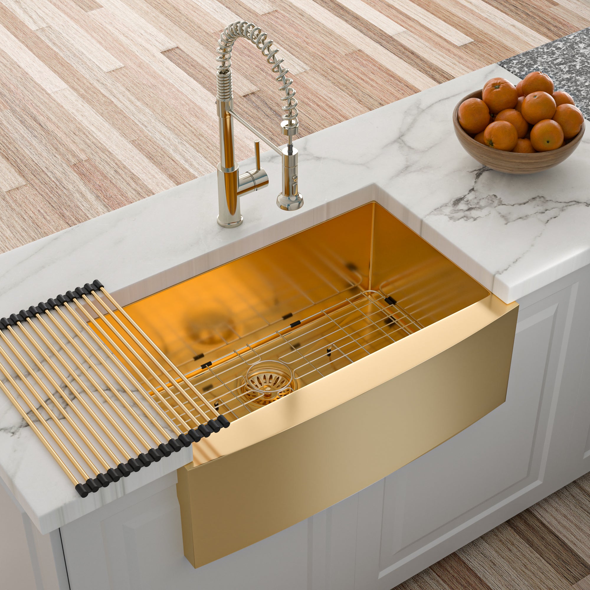 30 Inch Gold Farmhouse Sink