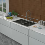 Double Bowl Drop In Sink - Gunmetal Black