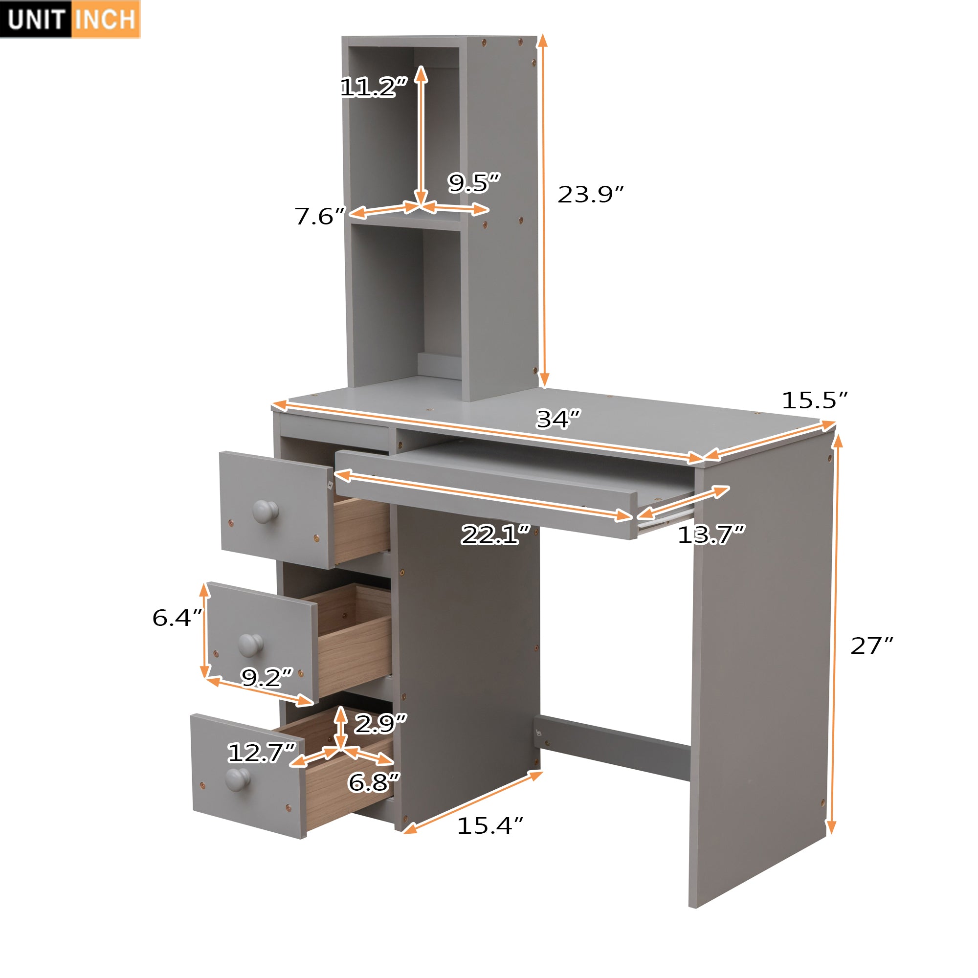 Twin Size Loft Bed with Stand-alone Bed, Storage Staircase, Desk, Shelves and Drawers