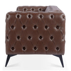 84.06 Inch Width Traditional Square Arm 3 Seater Sofa