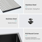 33 Inch Gunmetal Black Farmhouse Kitchen Sink
