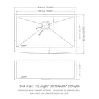 33 Brushed Nickel Farmhouse Sink - 33 Inch Kitchen Sink