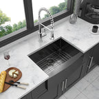 24" x 21" x 10" Gunmetal Kitchen Sink