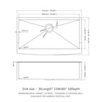 36" Gunmetal Black Farmhouse Sink