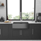 33 Inch Gunmetal Black Farmhouse Kitchen Sink