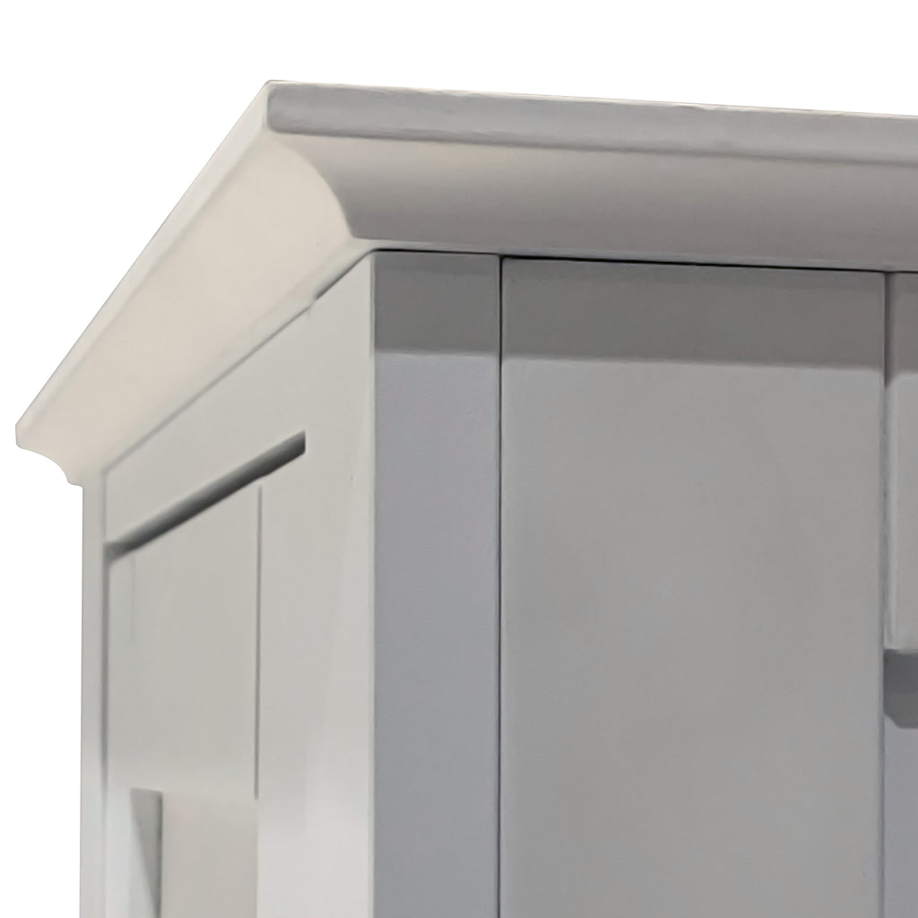 Tall Narrow Tower Freestanding Cabinet with 2 Shutter Doors