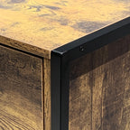 Industrial Style 6 Drawer Double Dresser