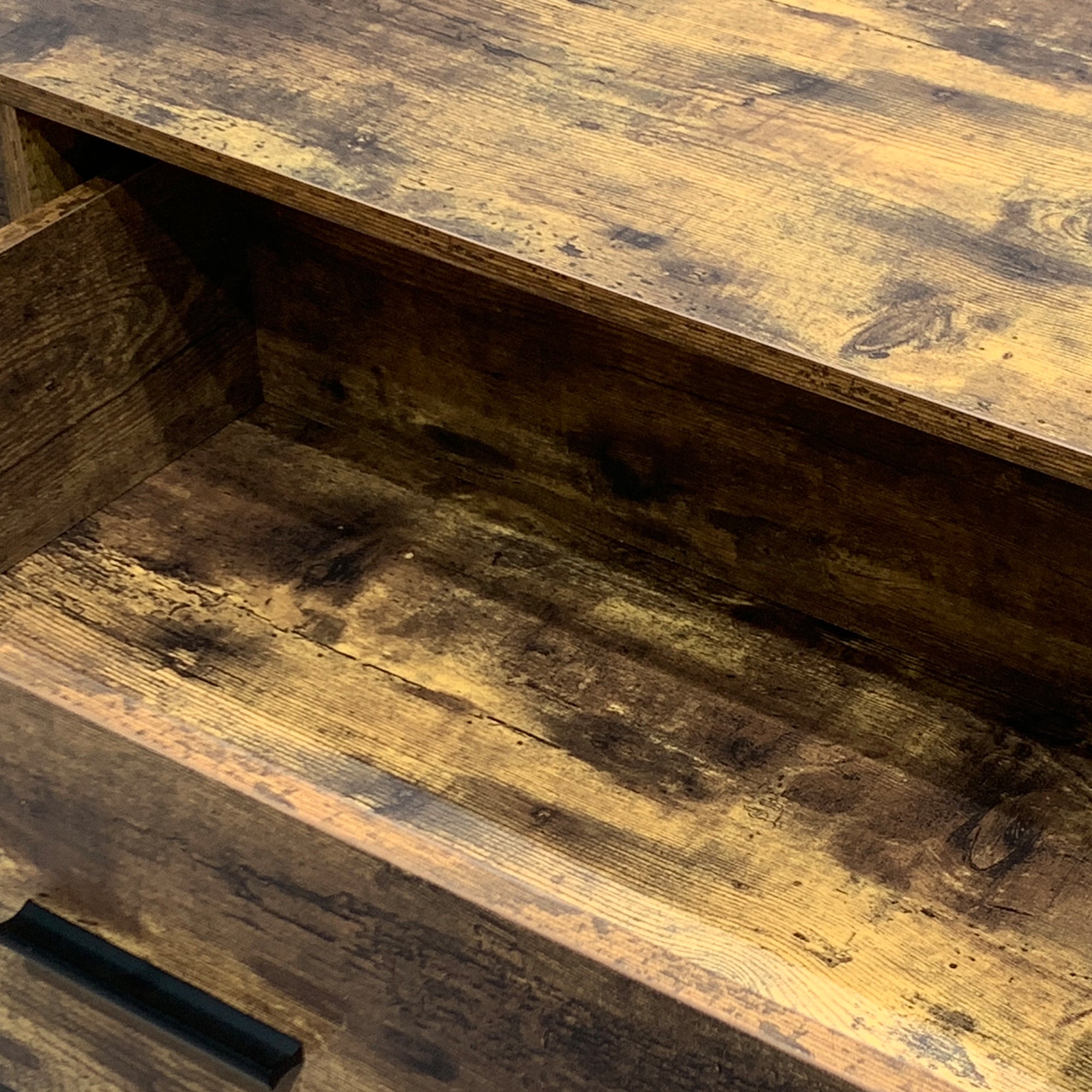 Industrial Style 6 Drawer Double Dresser