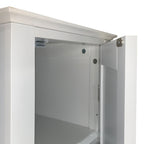 Tall Narrow Tower Freestanding Cabinet with 2 Shutter Doors