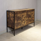 Industrial Style 6 Drawer Double Dresser