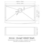 33 Farmhouse Sink - 33 Inch Kitchen Sink Stainless Steel 16 Gauge Apron Front