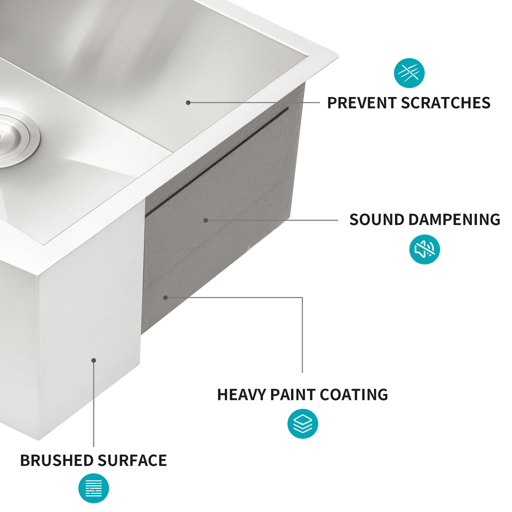 33 Farmhouse Sink - 33 Inch Kitchen Sink Stainless Steel 16 Gauge Apron Front