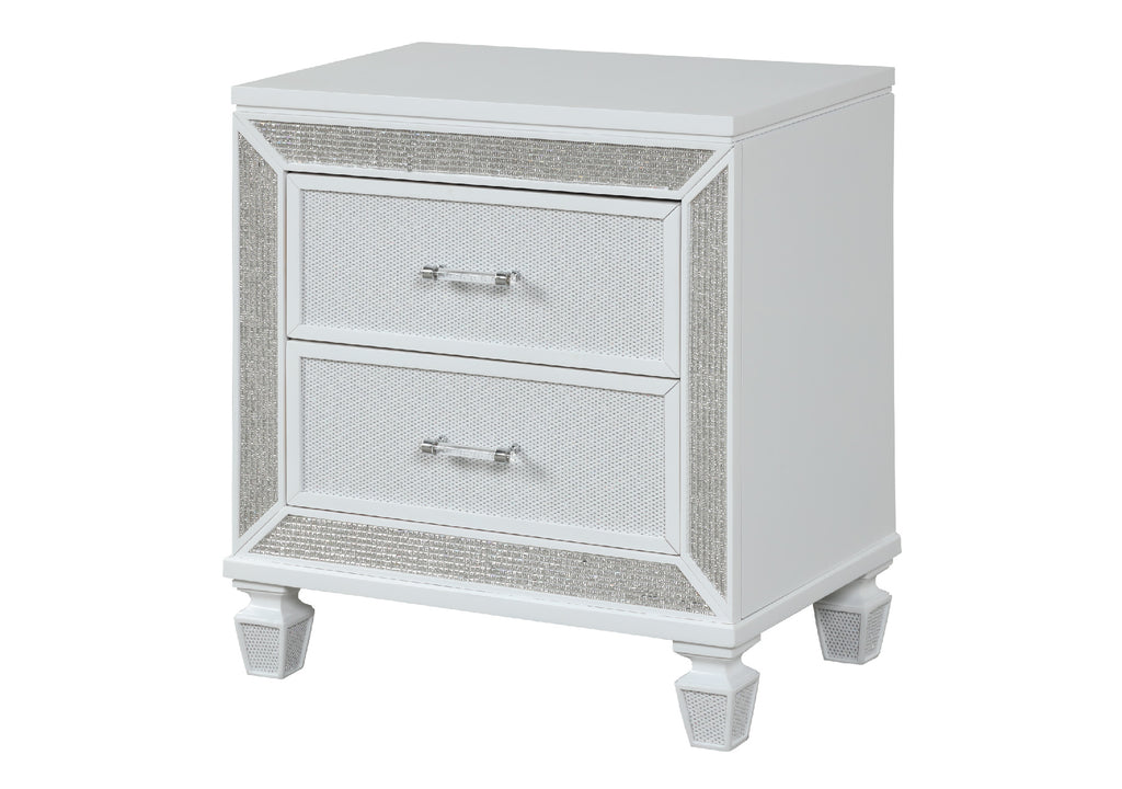 Crystal Modern Style 2-Drawer Nightstand