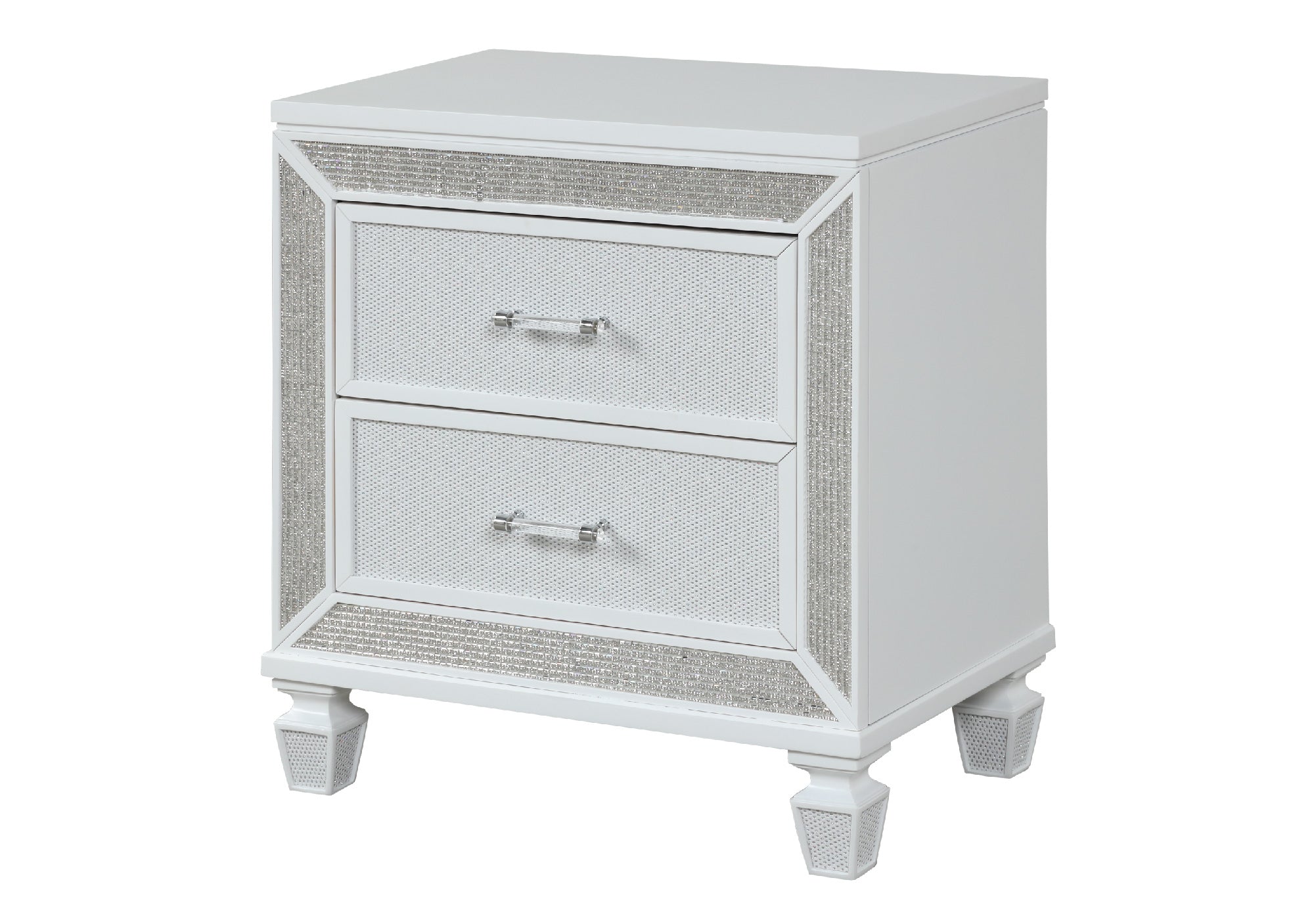 Crystal Modern Style 2-Drawer Nightstand