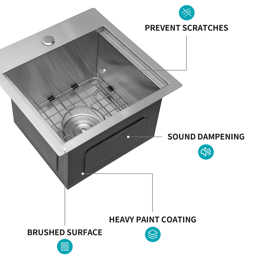 15 Inch Drop In Kitchen Sink
