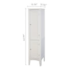 Tall Narrow Tower Freestanding Cabinet with 2 Shutter Doors