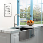 Brushed Nickel Kitchen Sink Faucet with Single Handles