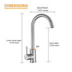 Brushed Nickel Kitchen Sink Faucet with Single Handles
