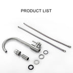 Brushed Nickel Kitchen Sink Faucet with Single Handles