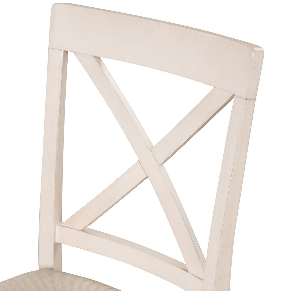 Modern Dining Table Set for 4 with Round Table and Chairs