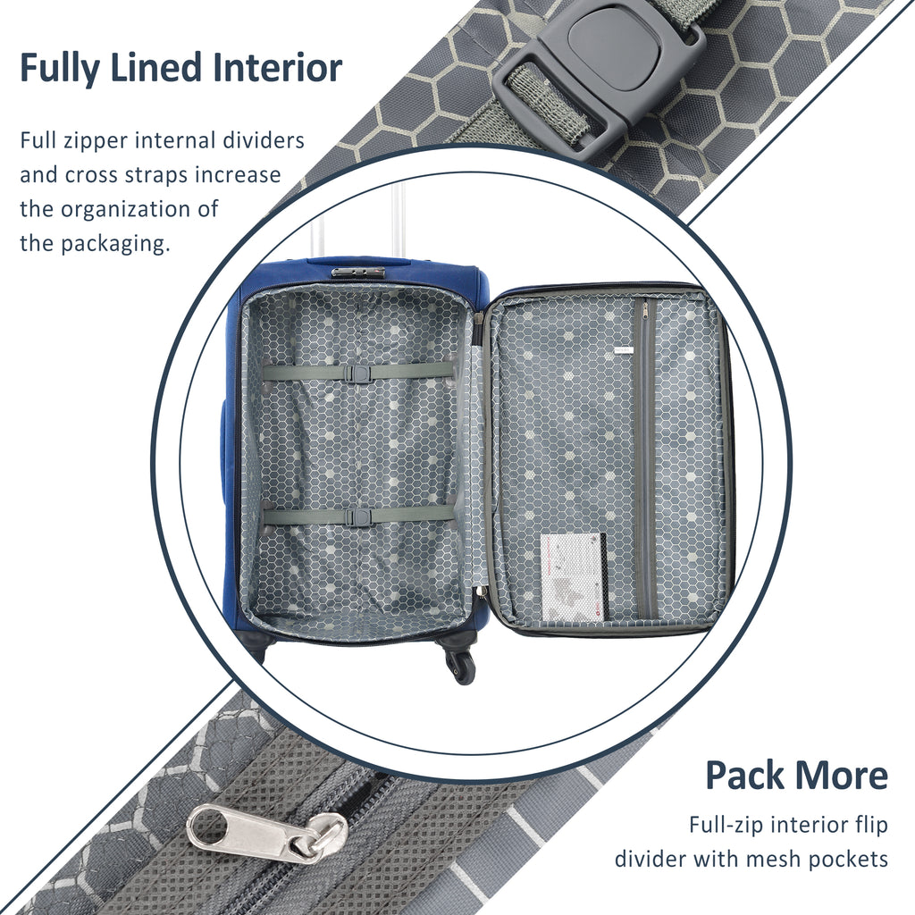 Softside Luggage Expandable 3 Piece Set