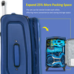 Softside Luggage Expandable 3 Piece Set