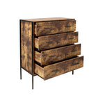 Industrial Style 4 Drawer Dresser