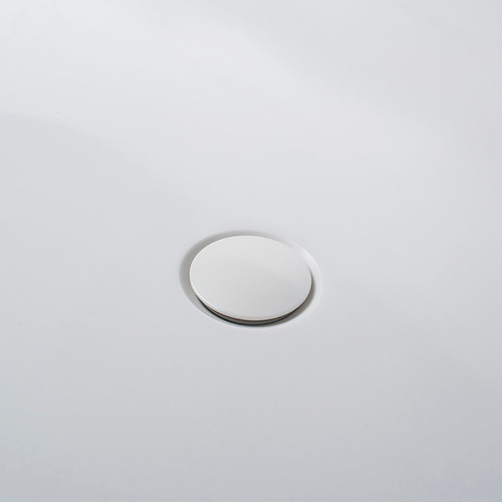 67 Inch Solid Surface Oval Shape Soaking Bathtub