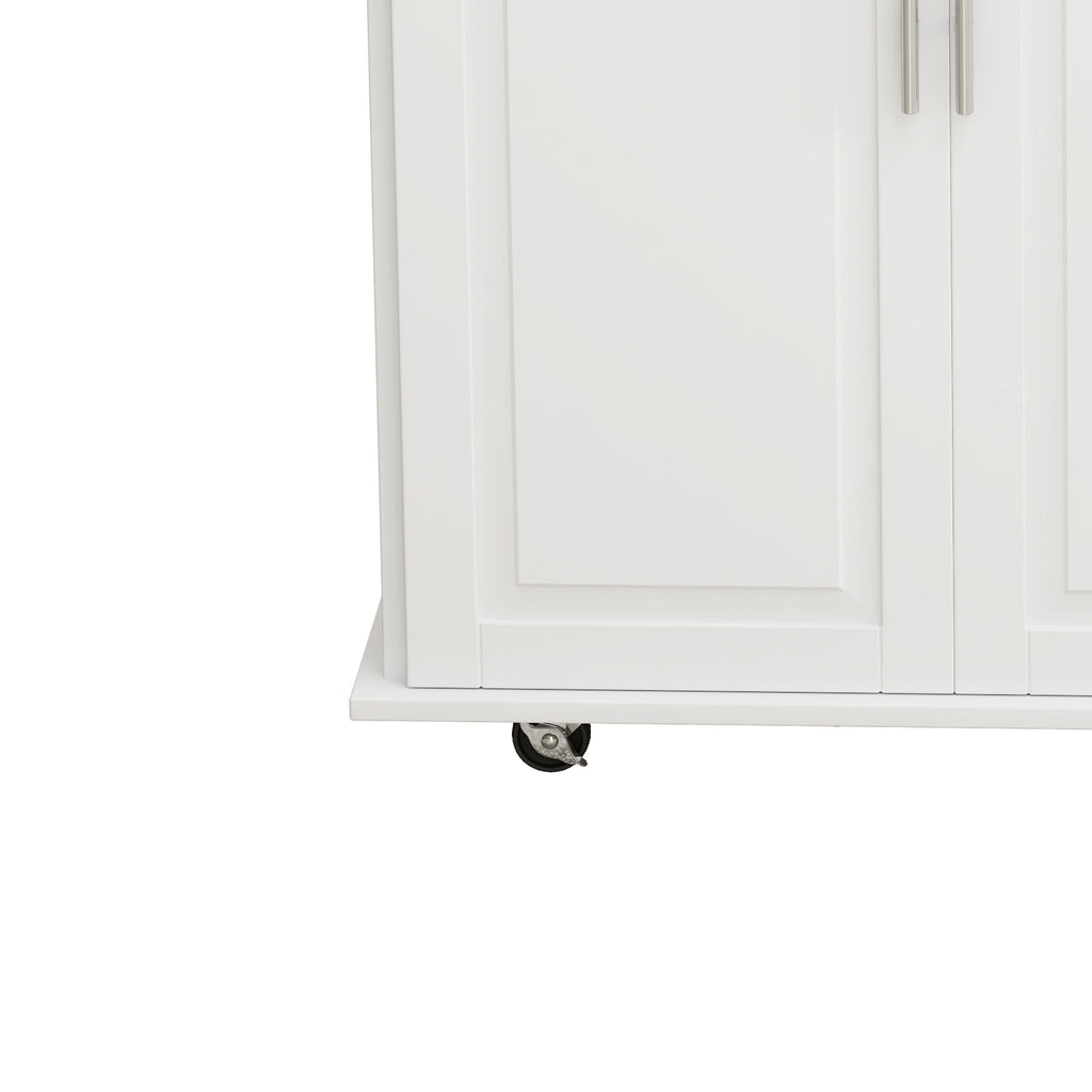 Kitchen Island Cart with Cabinet and Drawers