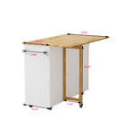 Kitchen Island Cart with Cabinet and Drawers